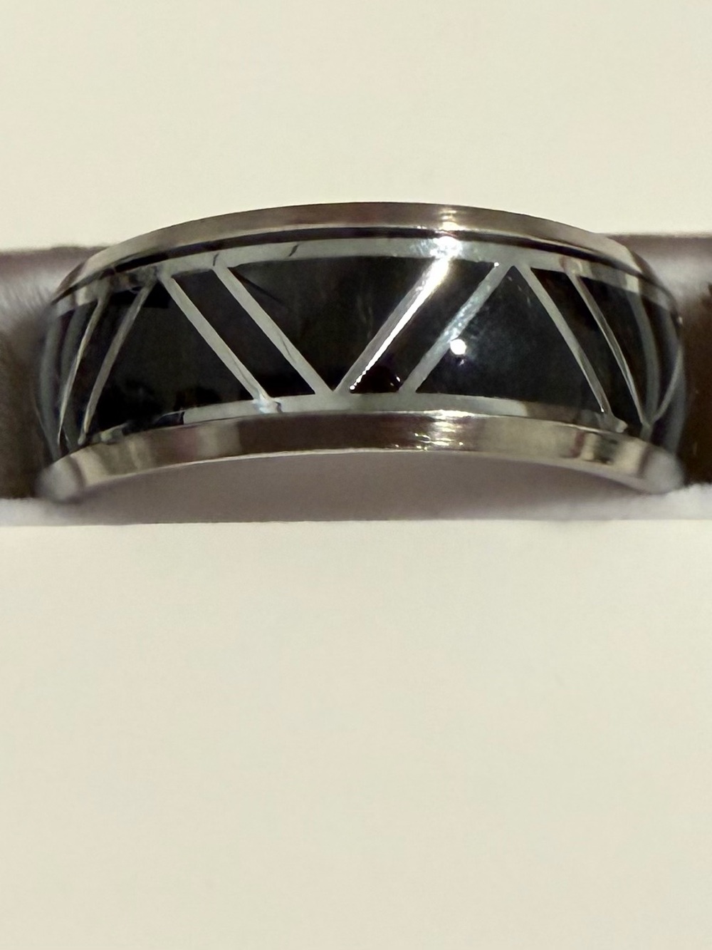 Bomb Party Men’s/Unisex Size 12 Ring Titanium & Black Wood Mountain High